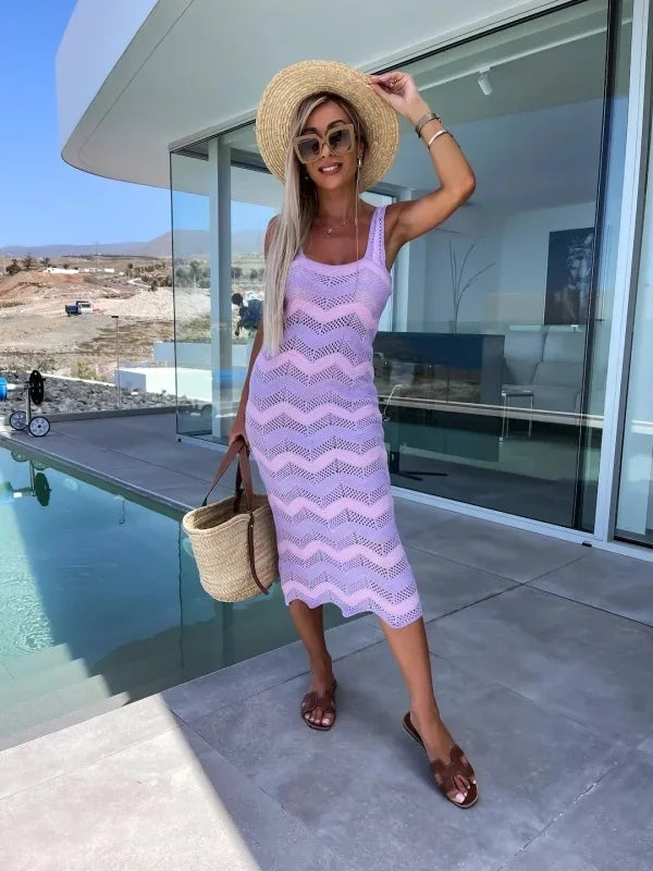 Wave Bodycon Beach Dress