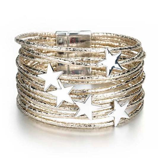 Multi Wrap star bracelet