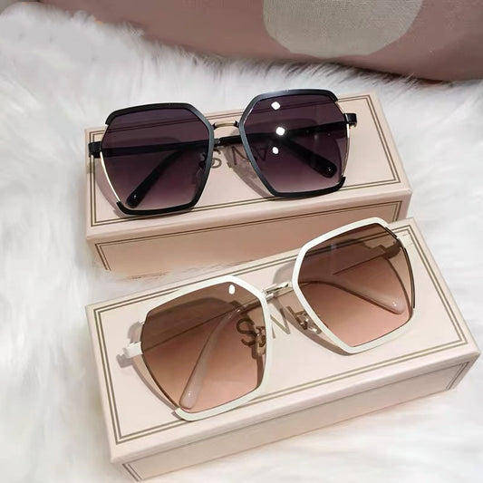 Oversize hexagon Sunglasses